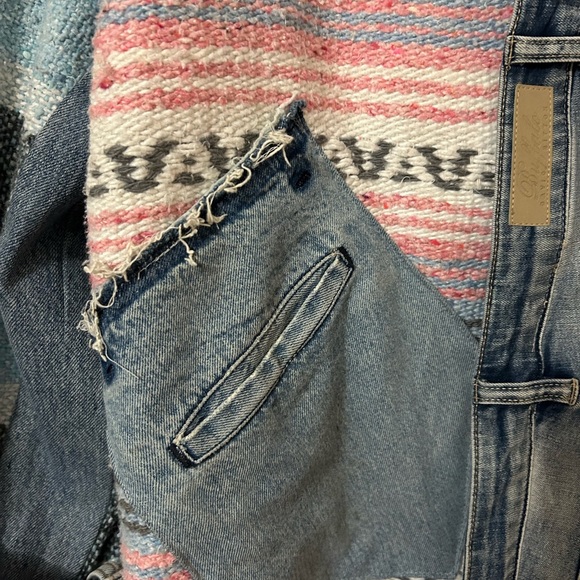 Upcycled Jean and Cotton Poncho Jacket - Picture 8 of 8
